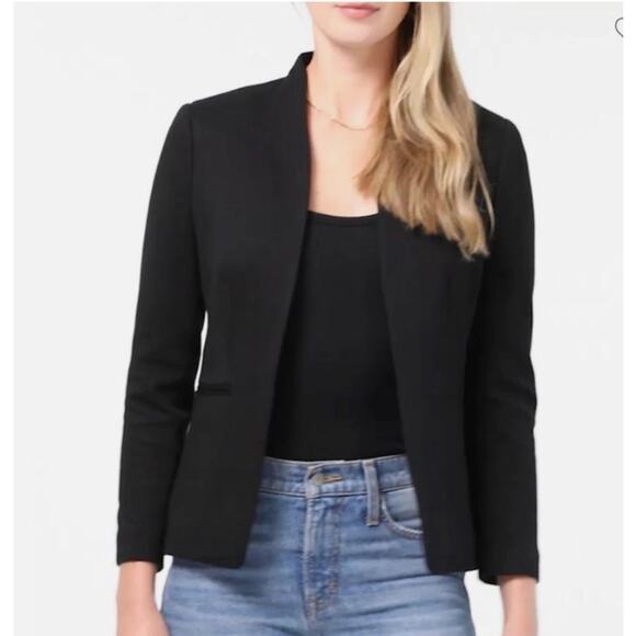 J Crew Blazer Womens 8 365 Going Out Stretch Twill Black Minimalist Casual Work - Picture 2 of 11